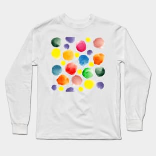 watercolor pattern.  hand painted watercolor circles _2 Long Sleeve T-Shirt